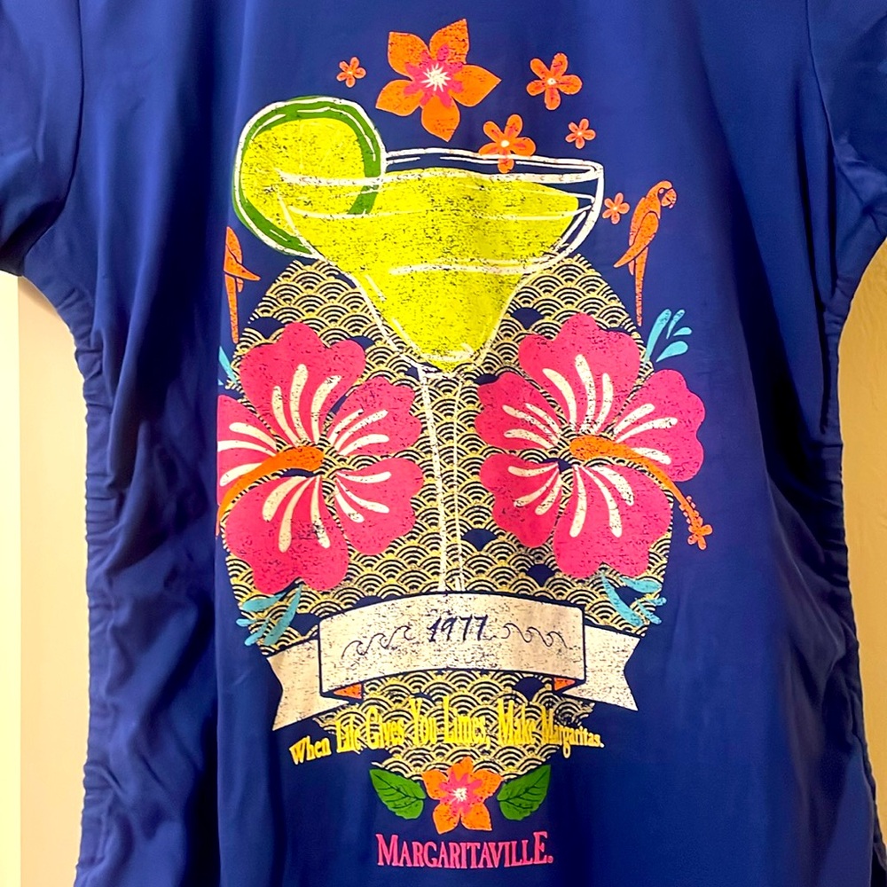 NWOTMARGARITAVILLE Ruched Ties Tee (S)